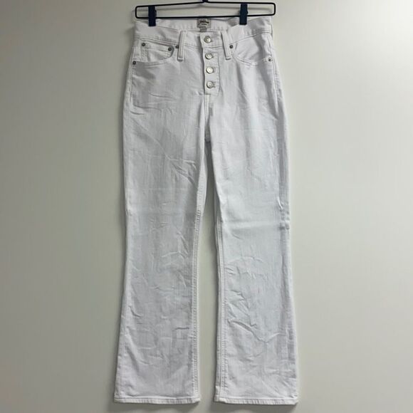 J. Crew 10" demi-boot crop jean in white Item AV717* - Picture 1 of 8